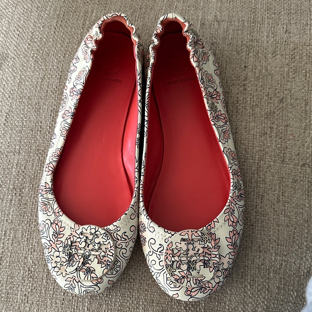 Floral Ballet Flats Tory Burch